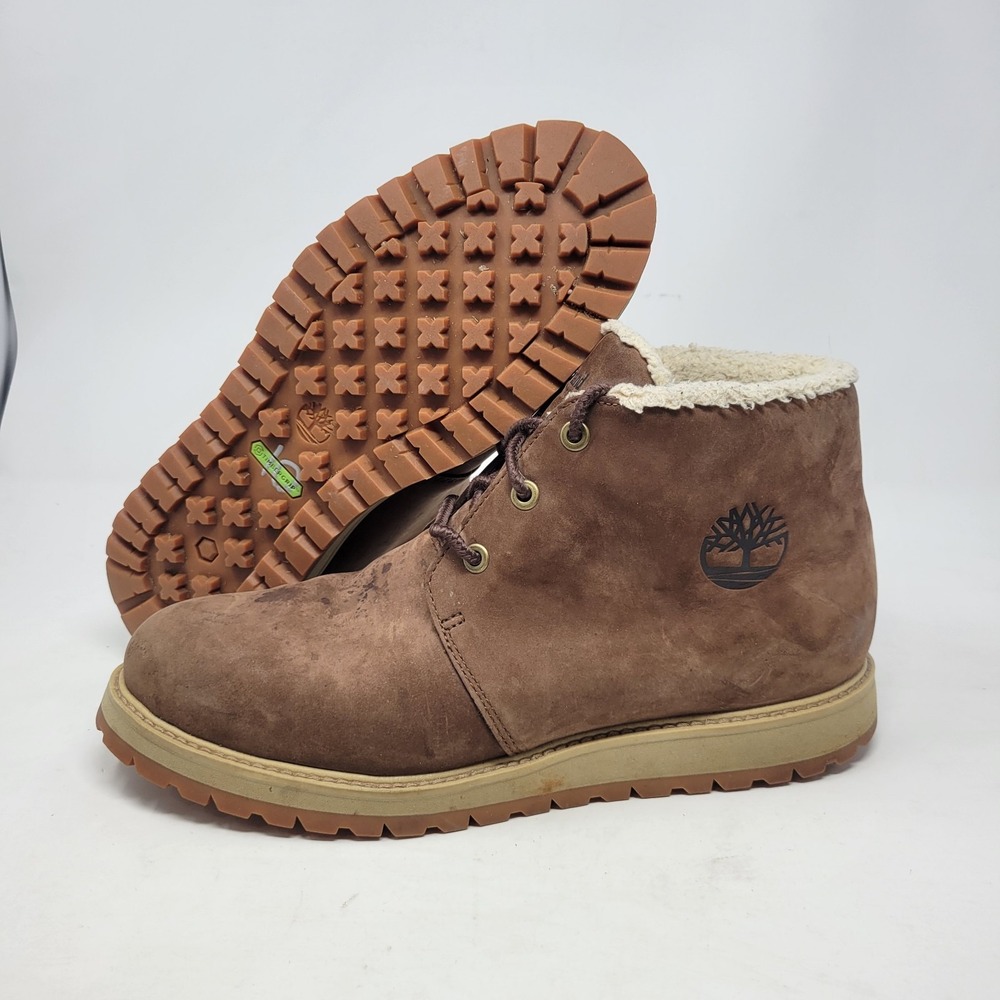 Timberland Men's Waterproof Insulated Leather Chukka Boots Brownโ Size 10